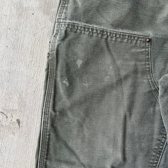 Vintage Y2K Carhartt green double knee work wear carpenter pants - Picture 3 of 8